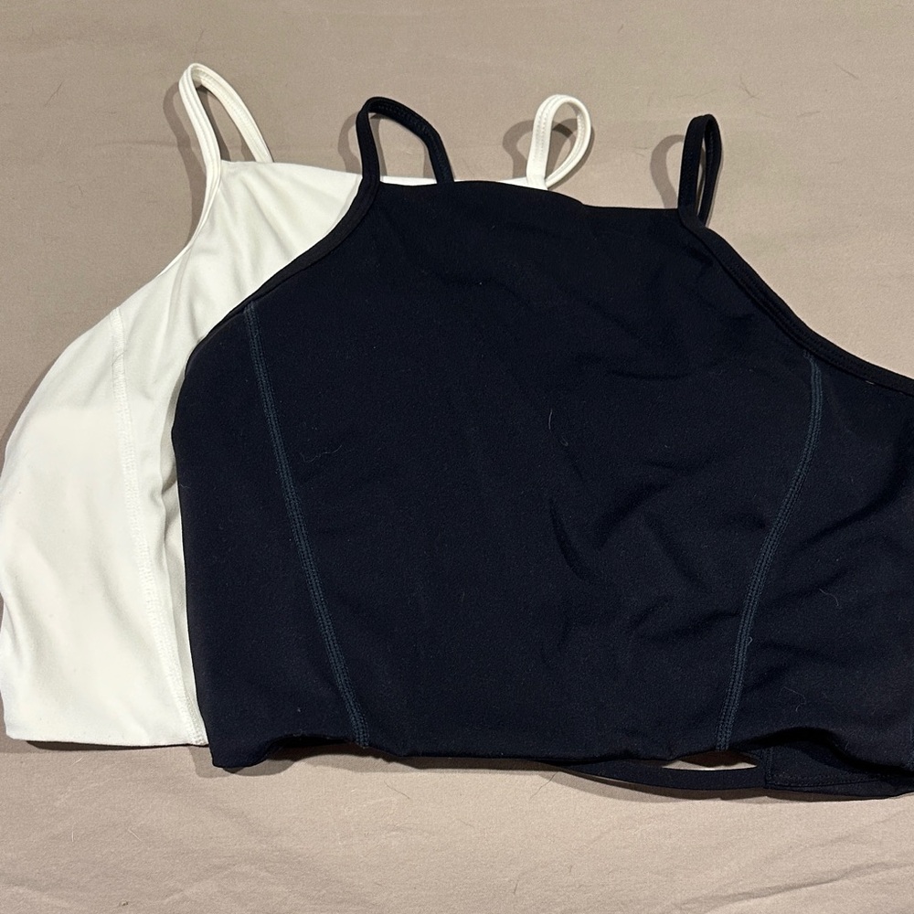 BuffBunny Black and White Strappy Crop Tops